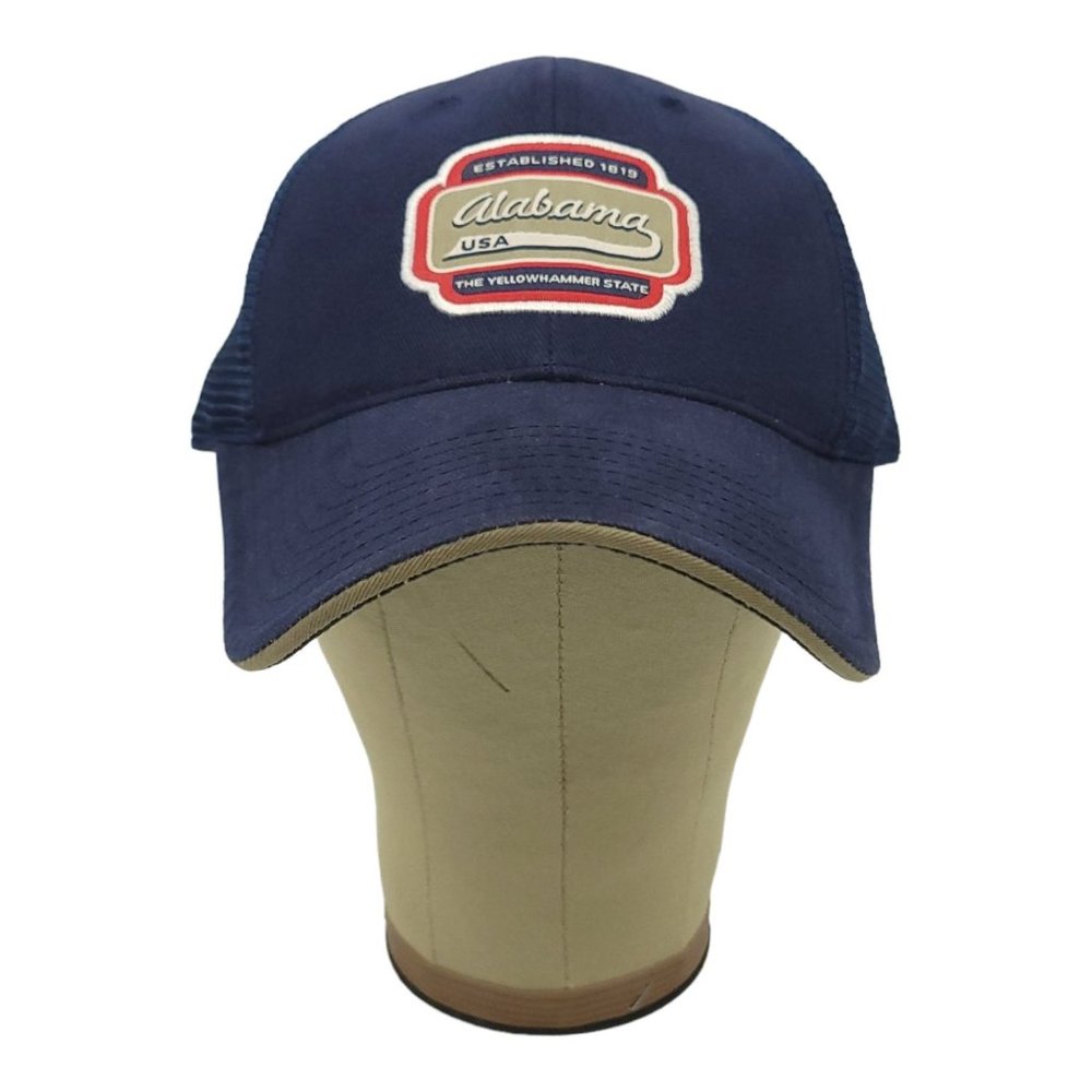 Alabama USA Yellowhammer State Mesh Tuck Strap Cap Trucker Hat American Needle - Picture 7 of 12